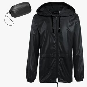 Black Raincoat Men's Jacket NEVER WORN